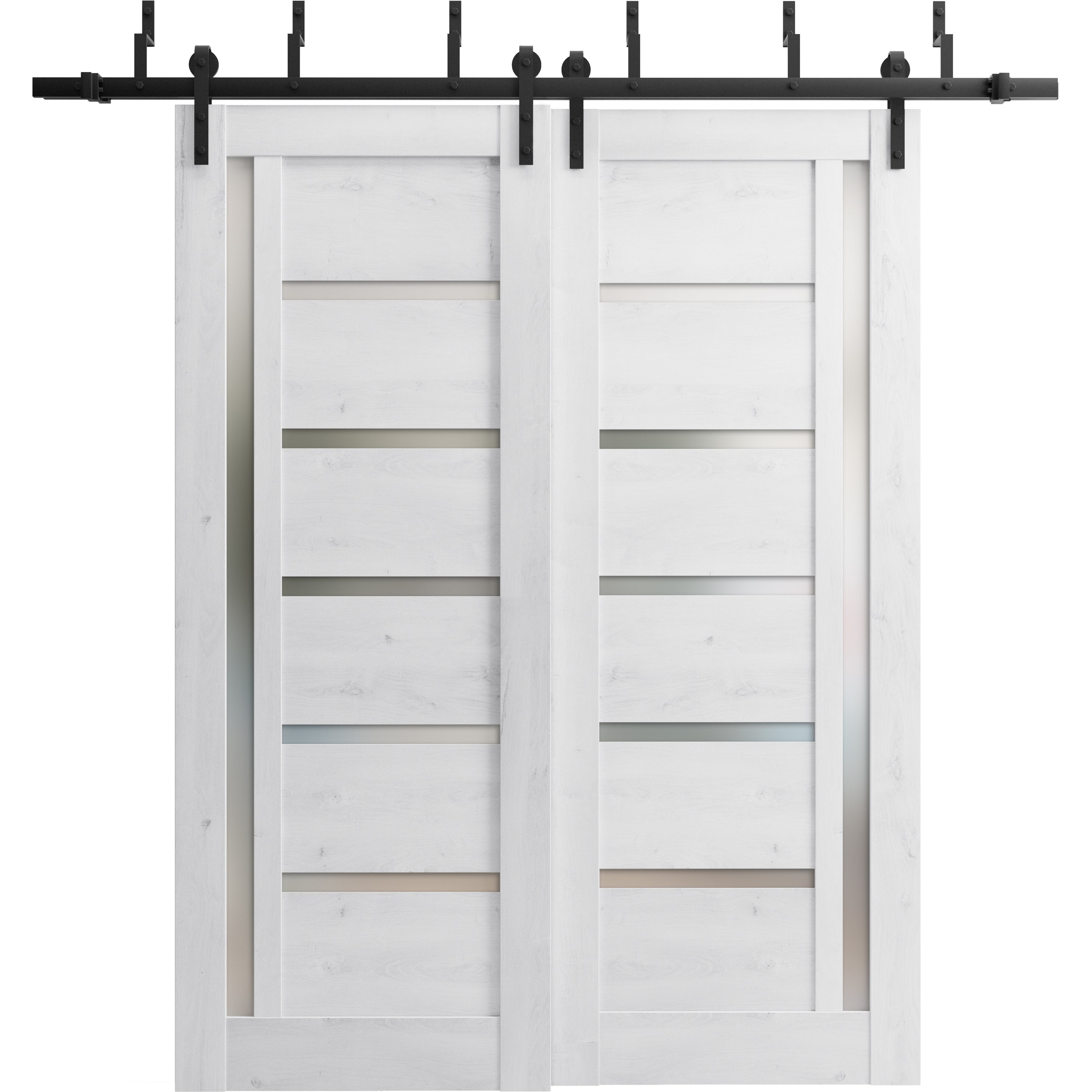 Sliding Closet Barn Bypass Doors 60 x 80 inches | Quadro 4088 Nordic ...