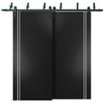 thumbnail image 1 of Sliding Closet Barn Bypass Doors 64 x 96 inches | Planum 0310 Matte Black with Frosted Glass | Sturdy 6.6ft Rails Hardware Set | Wood Solid Bedroom Wardrobe Doors, 1 of 6