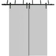 thumbnail image 1 of Sliding Closet Barn Bypass Doors 84 x 84 inches | Planum 0010 Matte Grey | Sturdy 8ft Rails Hardware Set | Wood Solid Bedroom Wardrobe Doors, 1 of 6