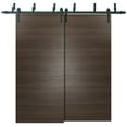 Sliding Closet Barn Bypass Doors Planum 0010 Chocolate Ash Sturdy