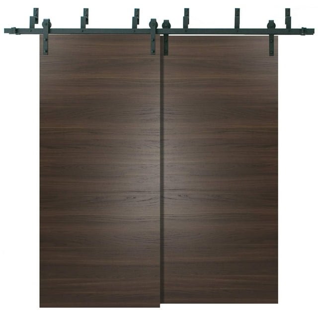 Sliding Closet Barn Bypass Doors Planum 0010 Chocolate Ash Sturdy