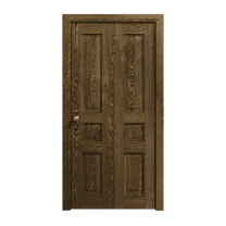 Sliding Closet Bi-fold Doors 36 x 80 inches | Ego 5012 Marble Oak | Sturdy Tracks Moldings Trims Hardware Set | Wood Solid Bedroom Wardrobe Doors