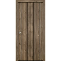 Sliding Closet Bi-fold Doors 36 x 80 inches | Planum 0016 White Silk with Frosted Glass | Sturdy Tracks Moldings Trims Hardware Set | Wood Solid Bedroom Wardrobe Doors