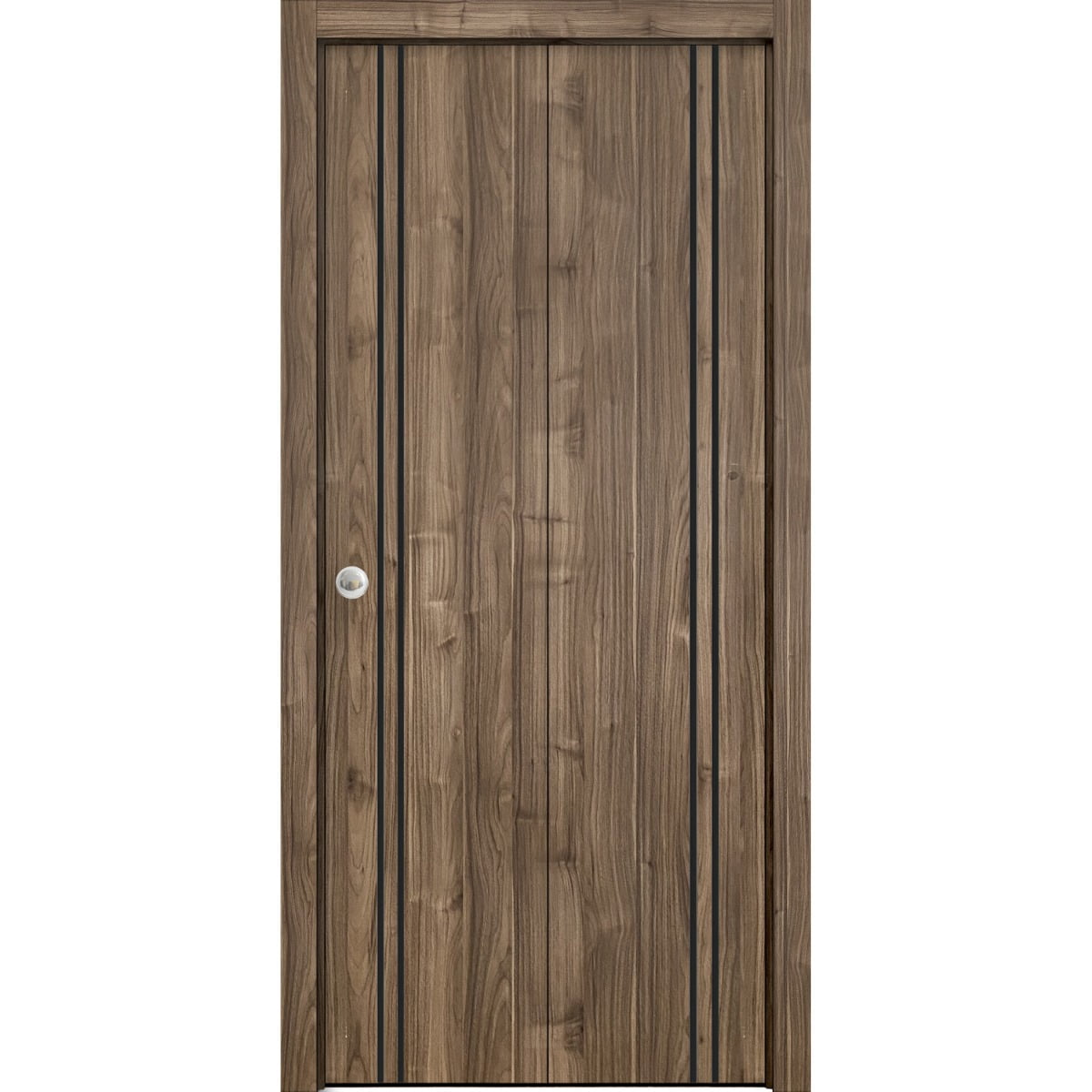 Sliding Closet Bi-fold Doors 36 x 84 Planum 0016 Walnut Sturdy Tracks ...