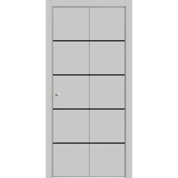 Sliding Closet Bi-fold Doors | Planum 0015 Matte Grey