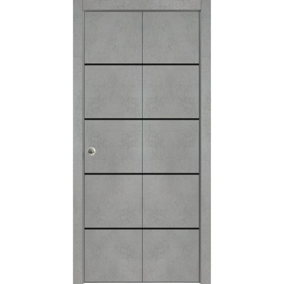 Sliding Closet Bi-fold Doors | Planum 0015 Concrete