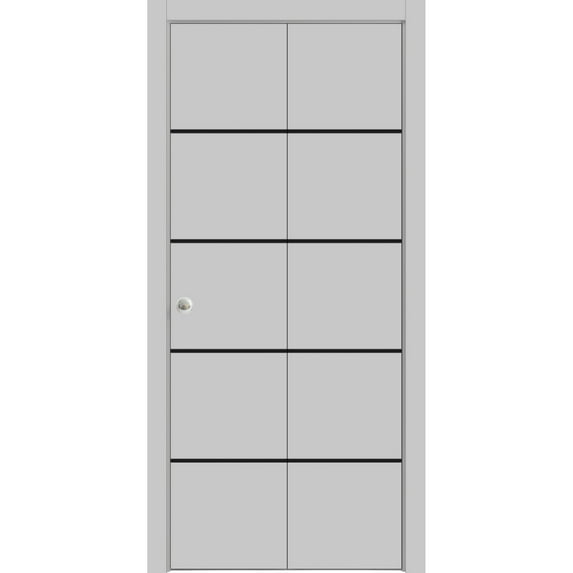 Sliding Closet Bi-fold Doors | Planum 0015 Matte Grey