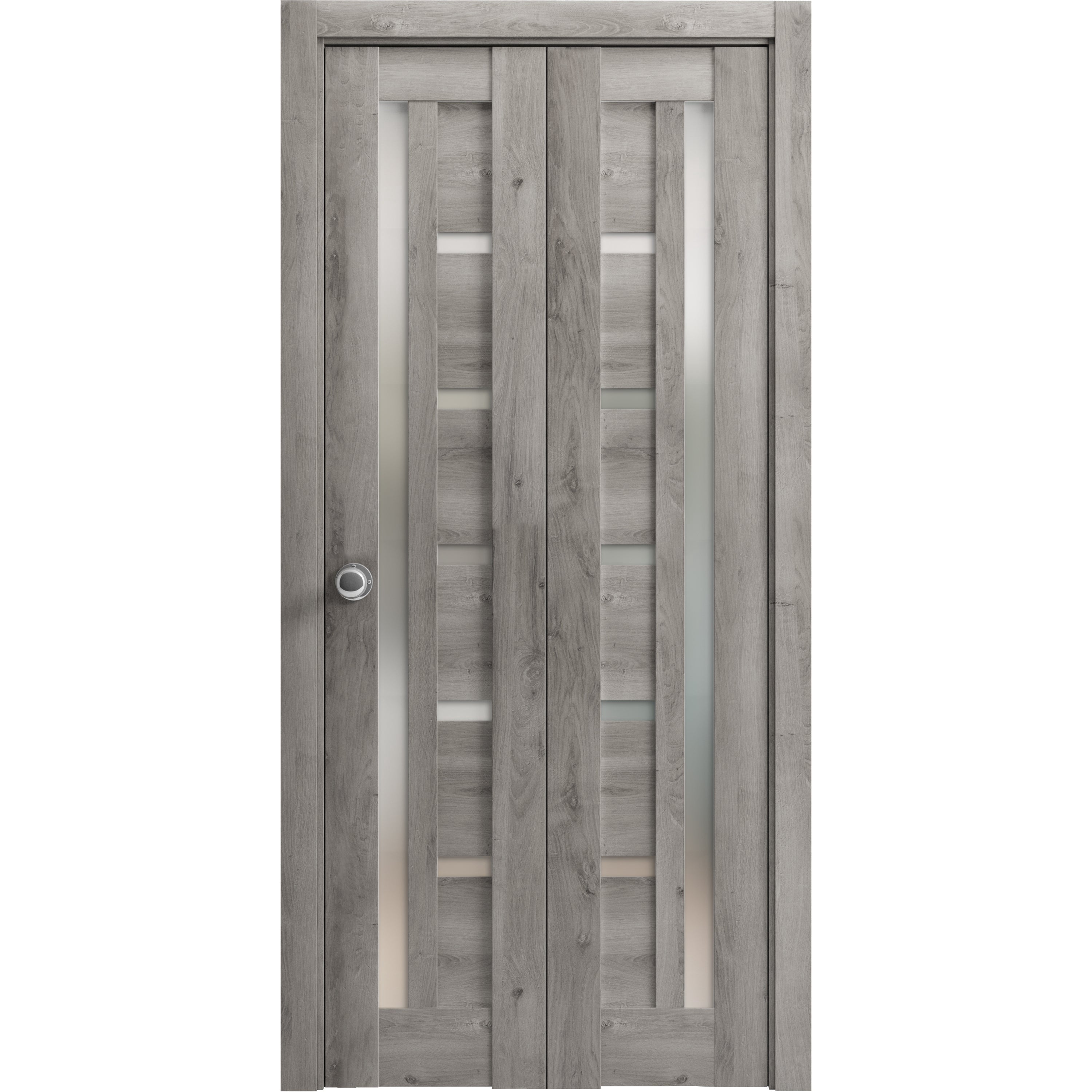 Sliding Closet Bi-fold Doors 36 x 96 inches | Quadro 4088 Nebraska Grey ...
