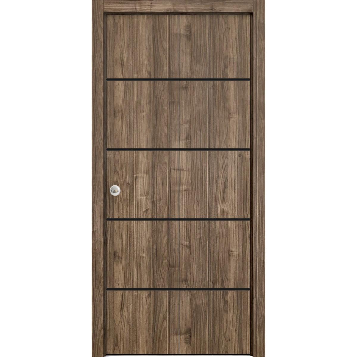 Sliding Closet Bifold Doors 48 x 80 inches Planum 0015 Walnut with