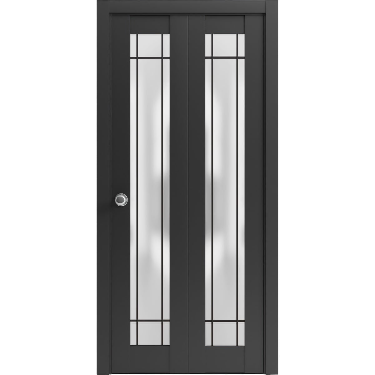 Sliding Closet Bifold Doors 48 x 80 inches Planum 2112 Matte Black
