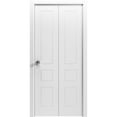 thumbnail image 1 of Sliding Closet Bi-fold Doors 56 x 96 inches | Mela 0733 Painted White | Sturdy Tracks Moldings Trims Hardware Set | Wood Solid Bedroom Wardrobe Doors, 1 of 5
