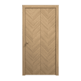 thumbnail image 1 of Sliding Closet Bi-fold Doors 60 x 80 inches | Ego 5005 Natural Oak | Sturdy Tracks Moldings Trims Hardware Set | Wood Solid Bedroom Wardrobe Doors, 1 of 4