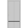 thumbnail image 1 of Sliding Closet Bi-fold Doors 60 x 80 inches | Planum 0012 Grey Matte with Frosted Glass | Sturdy Tracks Moldings Trims Hardware Set | Wood Solid Bedroom Wardrobe Doors, 1 of 5