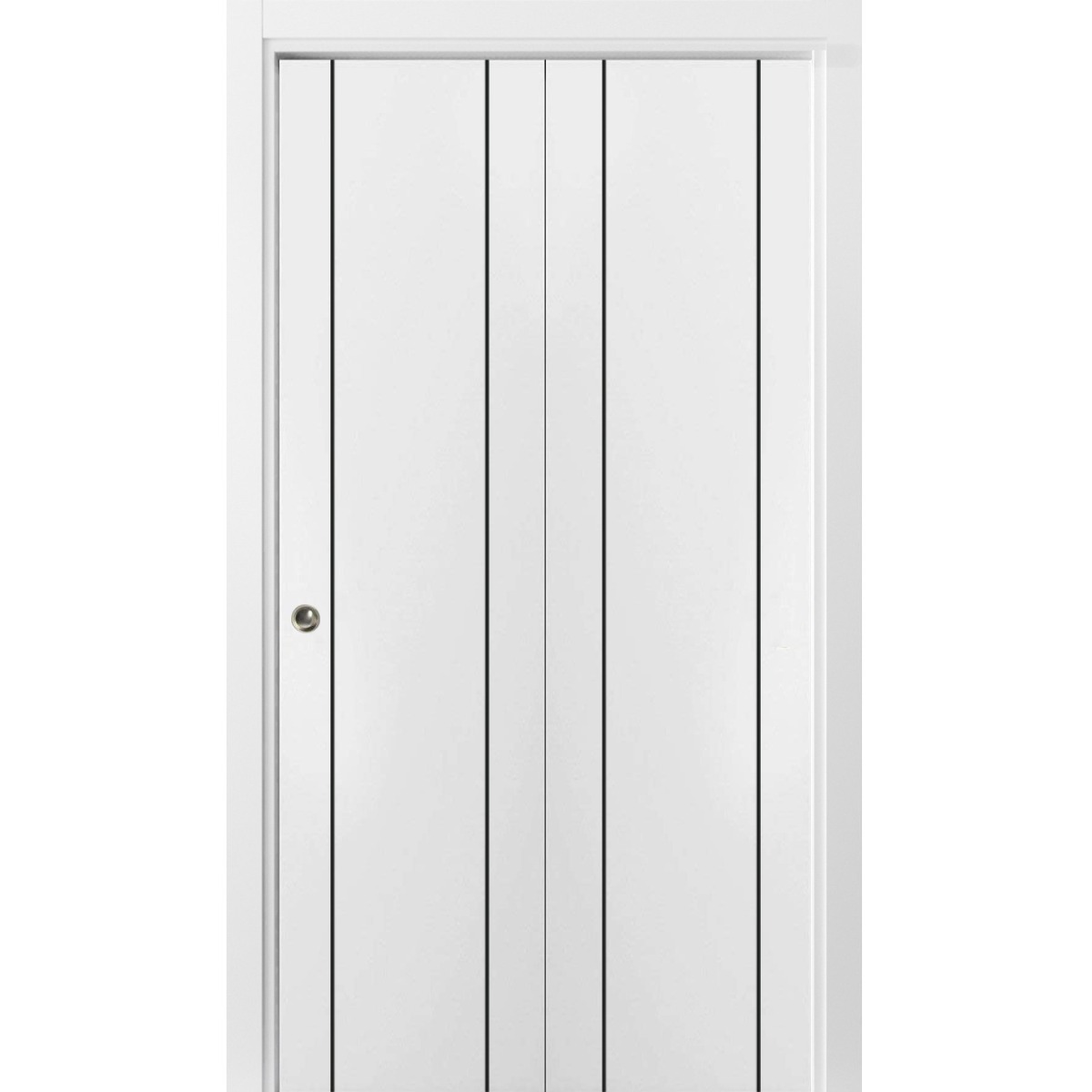 Sliding Closet Bifold Doors 60 x 80 inches Planum 0016 White Silk