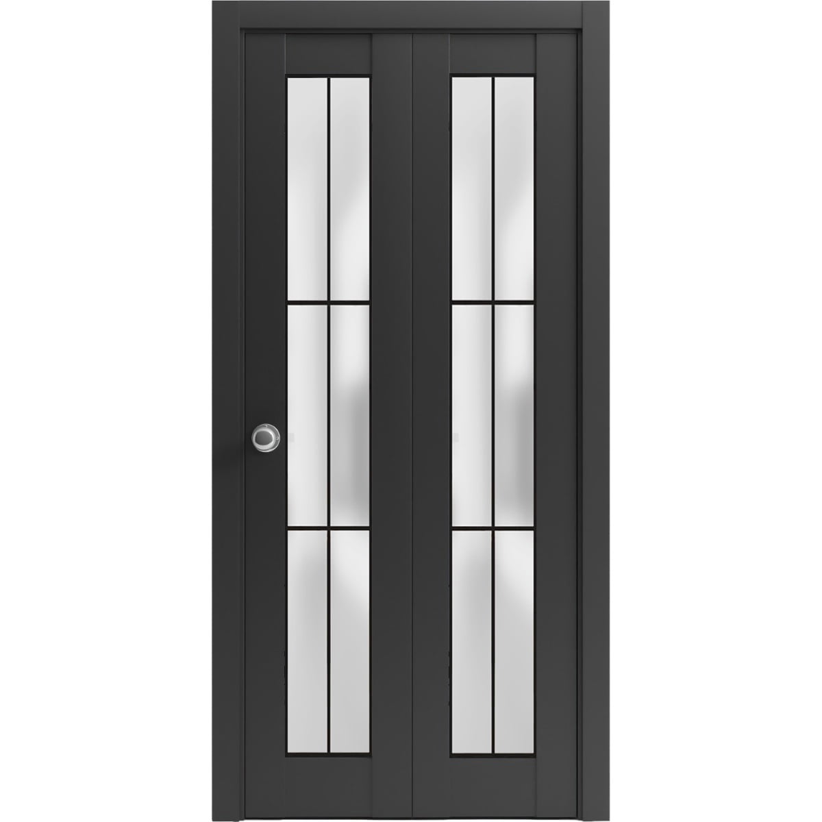 Sliding Closet Bifold Doors 60 x 80 inches Planum 2122 Matte Black