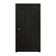 thumbnail image 1 of Sliding Closet Bi-fold Doors 60 x 96 inches | Ego 5012 Painted Black Oak | Sturdy Tracks Moldings Trims Hardware Set | Wood Solid Bedroom Wardrobe Doors, 1 of 4