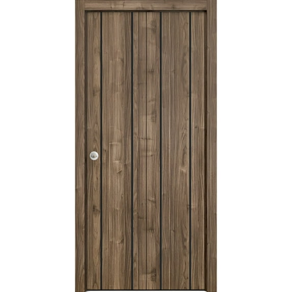 Sliding Closet Bi-fold Doors 60 x 96 inches | Planum 0016 White Silk with Frosted Glass | Sturdy Tracks Moldings Trims Hardware Set | Wood Solid Bedroom Wardrobe Doors