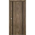 thumbnail image 1 of Sliding Closet Bi-fold Doors 64 x 80 inches | Planum 0011 Walnut with Frosted Glass | Sturdy Tracks Moldings Trims Hardware Set | Wood Solid Bedroom Wardrobe Doors, 1 of 5