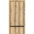 thumbnail image 1 of Sliding Closet Bi-fold Doors 64 x 80 inches | Planum 0012 Oak with Frosted Glass | Sturdy Tracks Moldings Trims Hardware Set | Wood Solid Bedroom Wardrobe Doors, 1 of 5