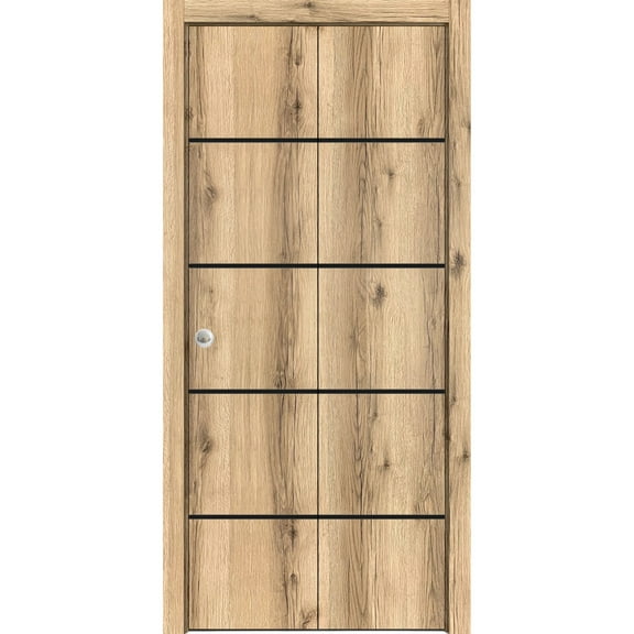 Sliding Closet Bi-fold Doors | Planum 0015 Oak