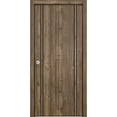 thumbnail image 1 of Sliding Closet Bi-fold Doors 84 x 80 inches | Planum 0016 Walnut with Frosted Glass | Sturdy Tracks Moldings Trims Hardware Set | Wood Solid Bedroom Wardrobe Doors, 1 of 5