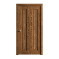 thumbnail image 1 of Sliding Closet Bi-fold Doors 84 x 84 inches | Ego 5014 Cognac Oak | Sturdy Tracks Moldings Trims Hardware Set | Wood Solid Bedroom Wardrobe Doors, 1 of 4