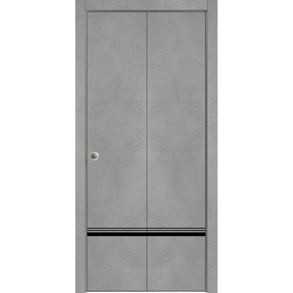 Sliding Closet Bi-fold Doors | Planum 0012 Concrete
