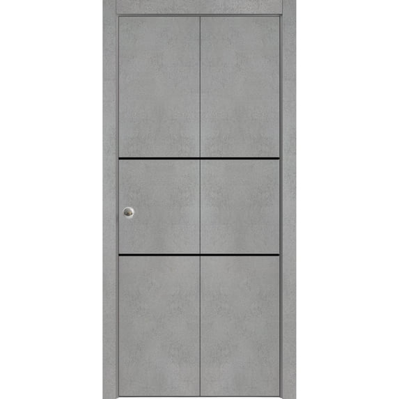 Sliding Closet Bi-fold Doors | Planum 0014 Concrete