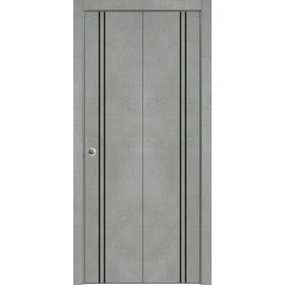 Sliding Closet Bi-fold Doors | Planum 0016 Concrete
