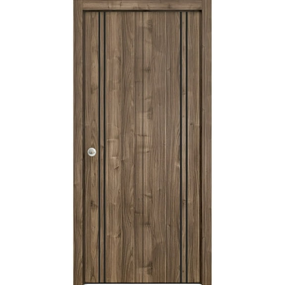 Sliding Closet Bi-fold Doors | Planum 0016 Walnut