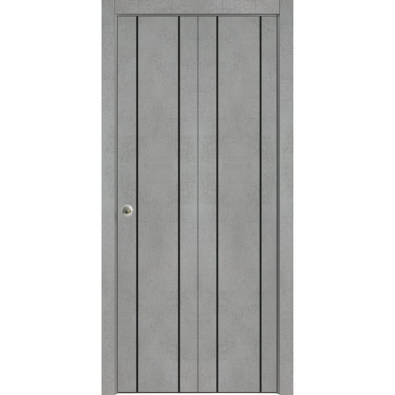 Sliding Closet Bi-fold Doors | Planum 0017 Concrete