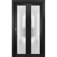 thumbnail image 1 of Sliding Closet Bi-fold Doors | Planum 2102 Matte Black with Frosted Glass, 1 of 5