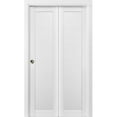 thumbnail image 1 of Sliding Closet Bi-fold Doors | Quadro 4115 White Silk, 1 of 5