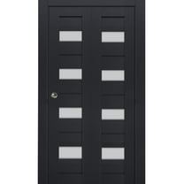 Sliding Closet Bi-fold Doors | Veregio 7455 Antracite with Frosted Glass