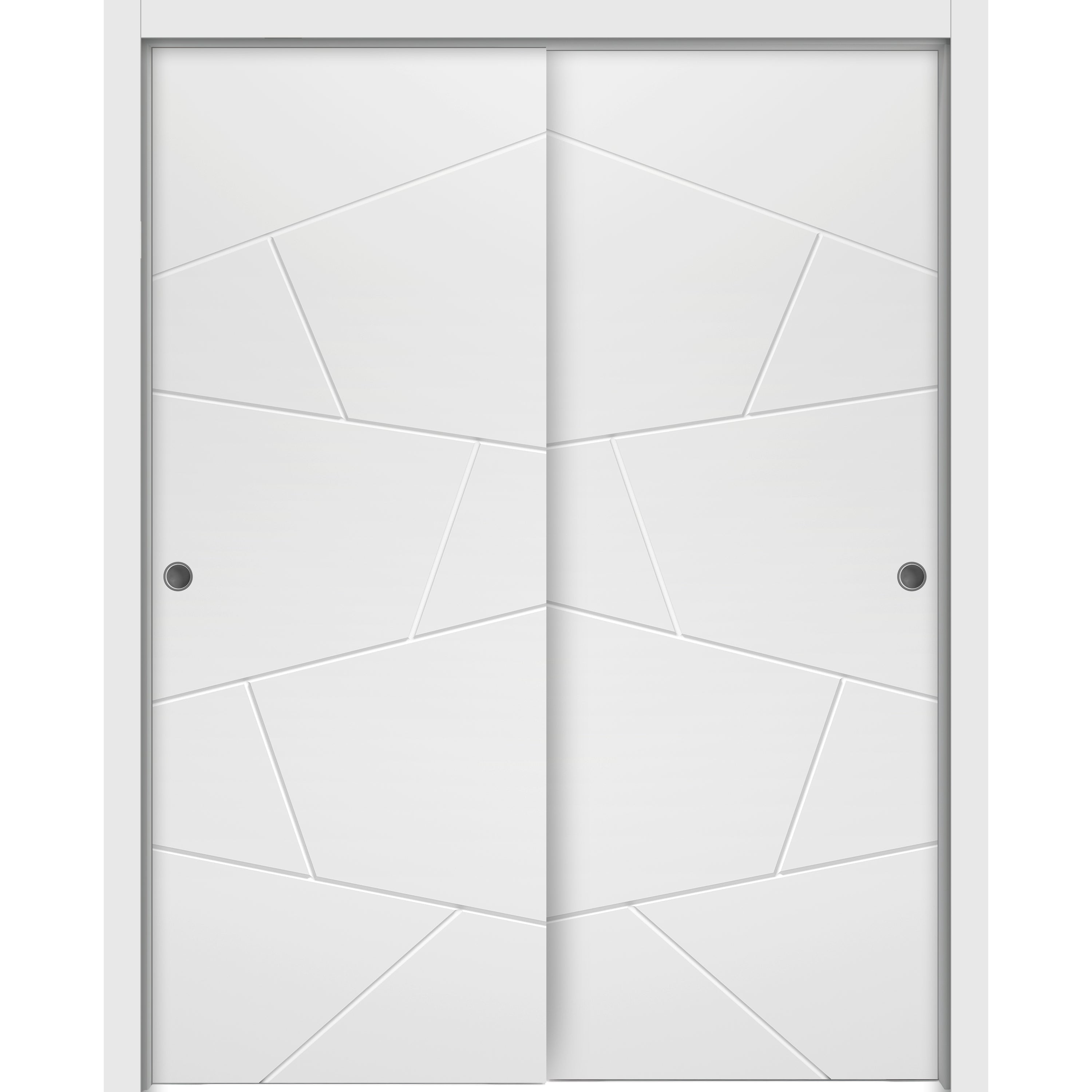 Sliding Closet Bypass Doors 48 x 80 inches | Planum 0990 Painted White