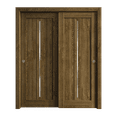 thumbnail image 1 of Sliding Closet Bypass Doors 48 x 96 inches | Ego 5014 Marble Oak | Rails Hardware Set | Wood Solid Bedroom Wardrobe Doors, 1 of 5