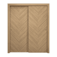 thumbnail image 1 of Sliding Closet Bypass Doors 56 x 84 inches | Ego 5005 Natural Oak | Rails Hardware Set | Wood Solid Bedroom Wardrobe Doors, 1 of 5
