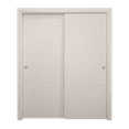 thumbnail image 1 of Sliding Closet Bypass Doors 56 x 96 inches | Ego 5000 Painted White Oak | Rails Hardware Set | Wood Solid Bedroom Wardrobe Doors, 1 of 5