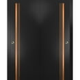 thumbnail image 1 of Sliding Closet Bypass Doors 56 x 96 inches | Planum 1010 Matte Black with Frosted Glass | Sturdy Rails Moldings Trims Hardware Set | Wood Solid Bedroom Wardrobe Doors, 1 of 6