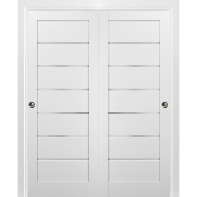 Sliding Closet Bypass Doors 60 x 80 with hardware | Quadro 4117 White ...