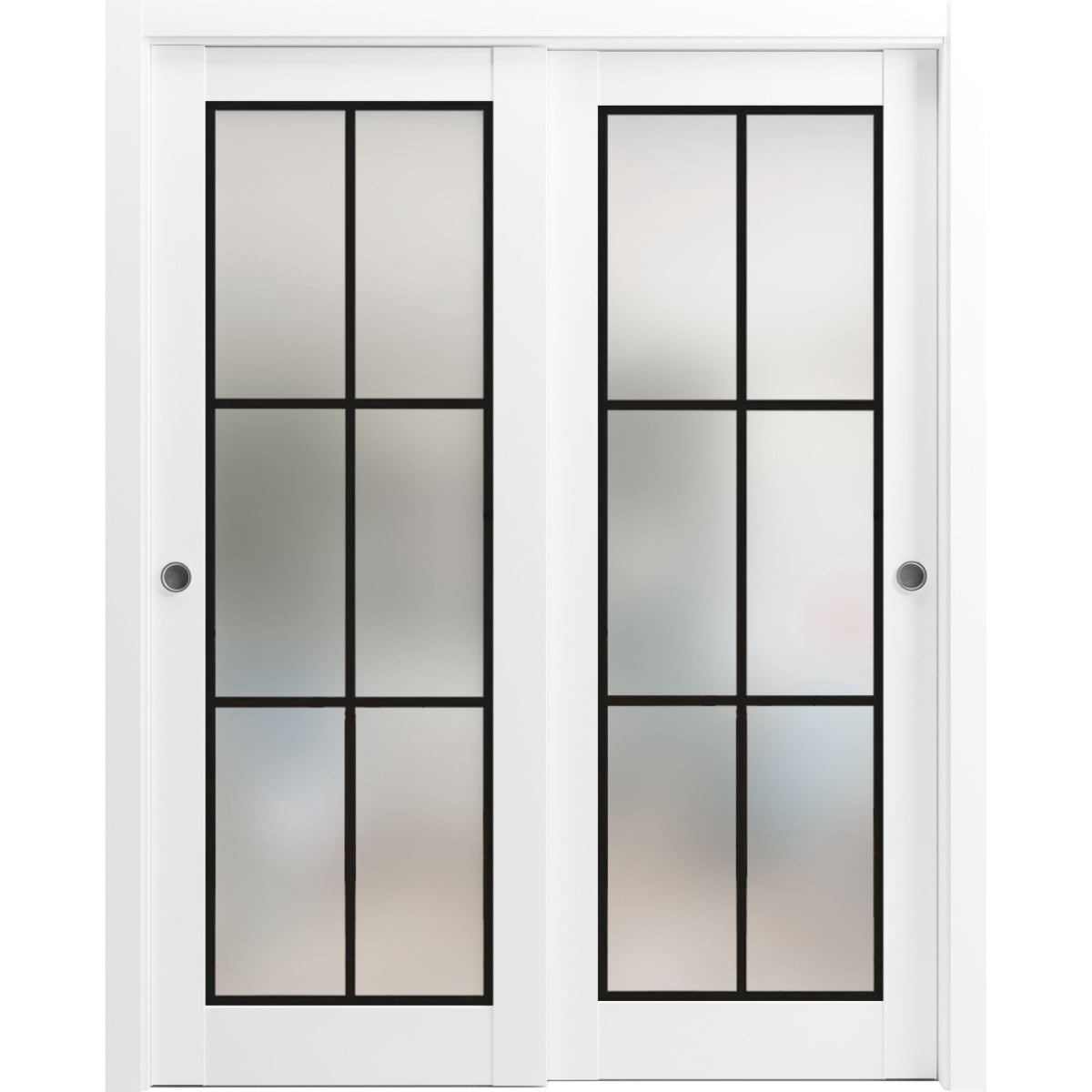 Sliding Closet Bypass Doors 60 x 80 inches | Planum 2122 White Silk ...