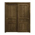 thumbnail image 1 of Sliding Closet Bypass Doors 60 x 84 inches | Ego 5012 Marble Oak | Rails Hardware Set | Wood Solid Bedroom Wardrobe Doors, 1 of 5