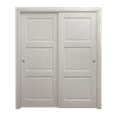 thumbnail image 1 of Sliding Closet Bypass Doors 64 x 84 inches | Ego 5010 Painted White Oak | Rails Hardware Set | Wood Solid Bedroom Wardrobe Doors, 1 of 5