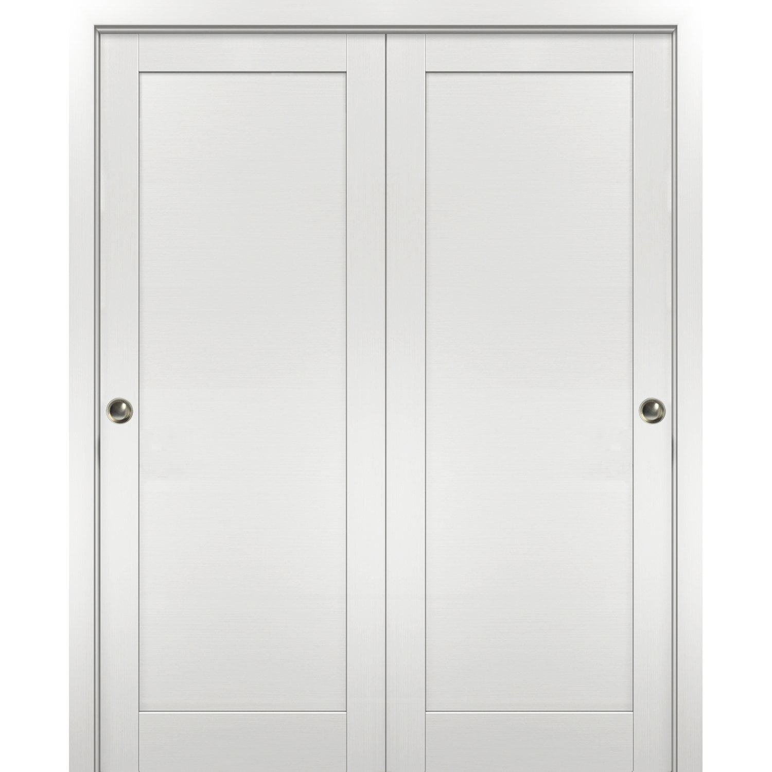 Sliding Closet Bypass Doors 72 x 80 with hardware Quadro 4111 White