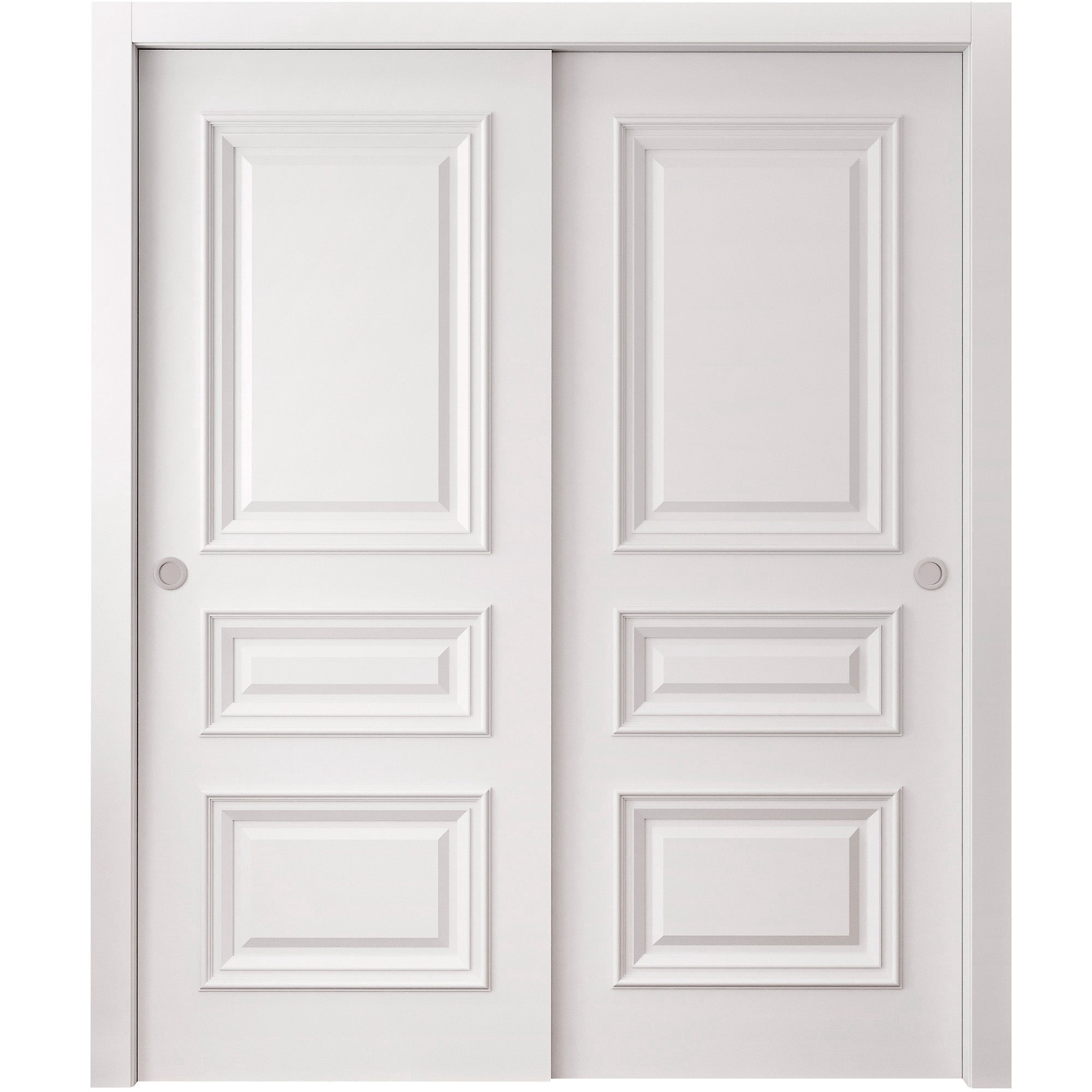Sliding Closet Bypass Doors 72 x 80 inches | CLASSIC 3389 White Enamel ...