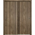 thumbnail image 1 of Sliding Closet Bypass Doors 84 x 80 inches | Planum 0016 White Silk with Frosted Glass | Sturdy Rails Moldings Trims Hardware Set | Wood Solid Bedroom Wardrobe Doors, 1 of 6