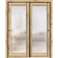 thumbnail image 1 of Sliding Closet Bypass Doors 84 x 84 inches | Planum 2102 Oak | Sturdy Rails Moldings Trims Hardware Set | Wood Solid Bedroom Wardrobe Doors, 1 of 6