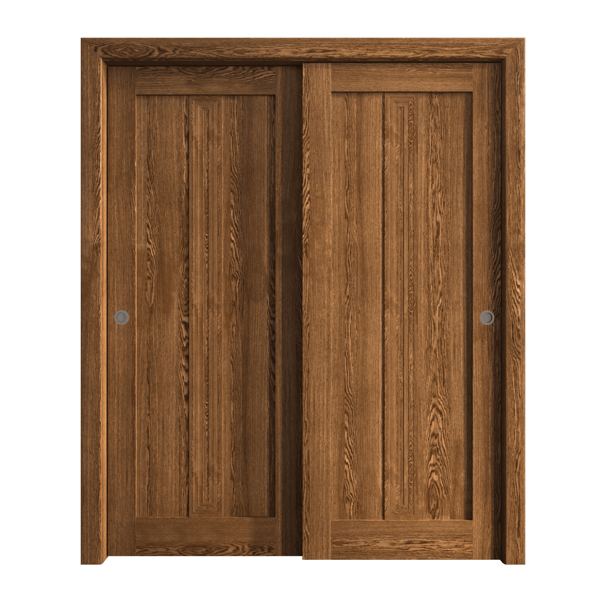 Sliding Closet Bypass Doors 84 x 96 inches Ego 5006 Cognac Oak