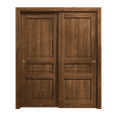 thumbnail image 1 of Sliding Closet Bypass Doors 84 x 96 inches | Ego 5012 Cognac Oak | Rails Hardware Set | Wood Solid Bedroom Wardrobe Doors, 1 of 5