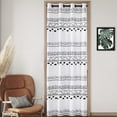 thumbnail image 1 of Sliding Closet Curtains for Bedrooms Door,Accordion Look Privacy Temporary Boho Window Drape Geometric Print Patterned Design Blackout Curtain for Doorway Girl Dorm Nursery Farmhouse Decor,Black White, 1 of 19